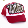 Cap rot mit Gold Glitzer personalisiert