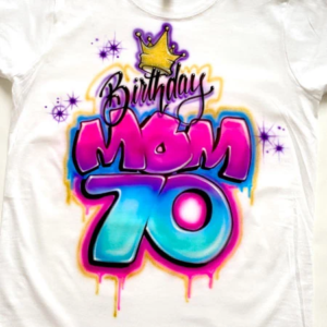 Chaosairbrush Geburtstags T Shirt personalisiert für Mamma Papa oder besten Freund
