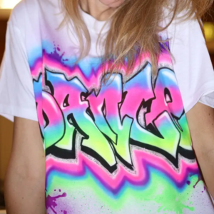Chaosairbrush Graffiti T-Shirts mit cooler Graffiti Schrift personalisiert