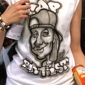 Lustige Karikaturen auf T-Shirt für Geburtstag Party oder Junggesellenabschied