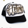 Schwarze Cap selbst gestalten Gold Glitzer