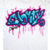 Shorty Blue! T-Shirt mit Namen oder Wort Graffiti