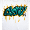 Shorty Green! Graffiti T-Shirt mit Namen